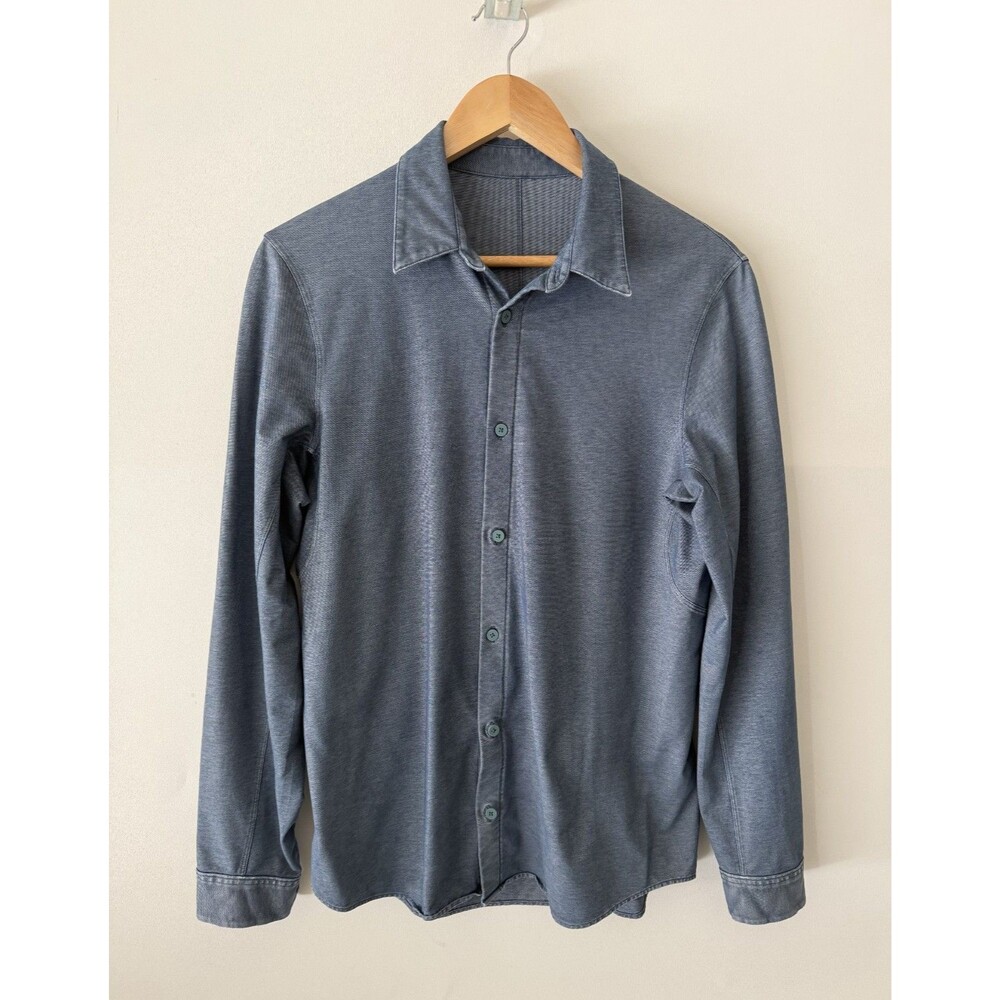 Lululemon Commision Shirt Mens Medium? Blue Long Sleeve Button Down Casual